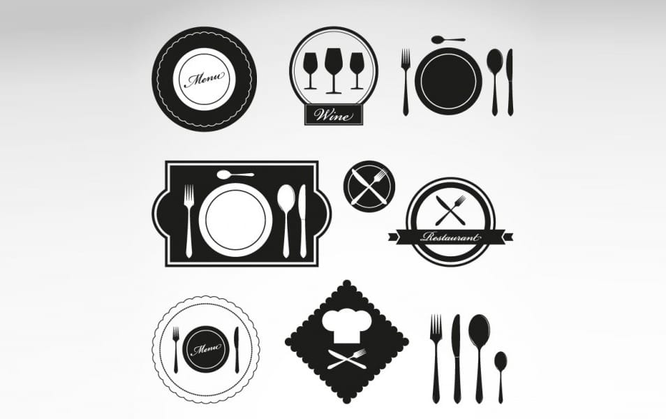 Black restaurant logos