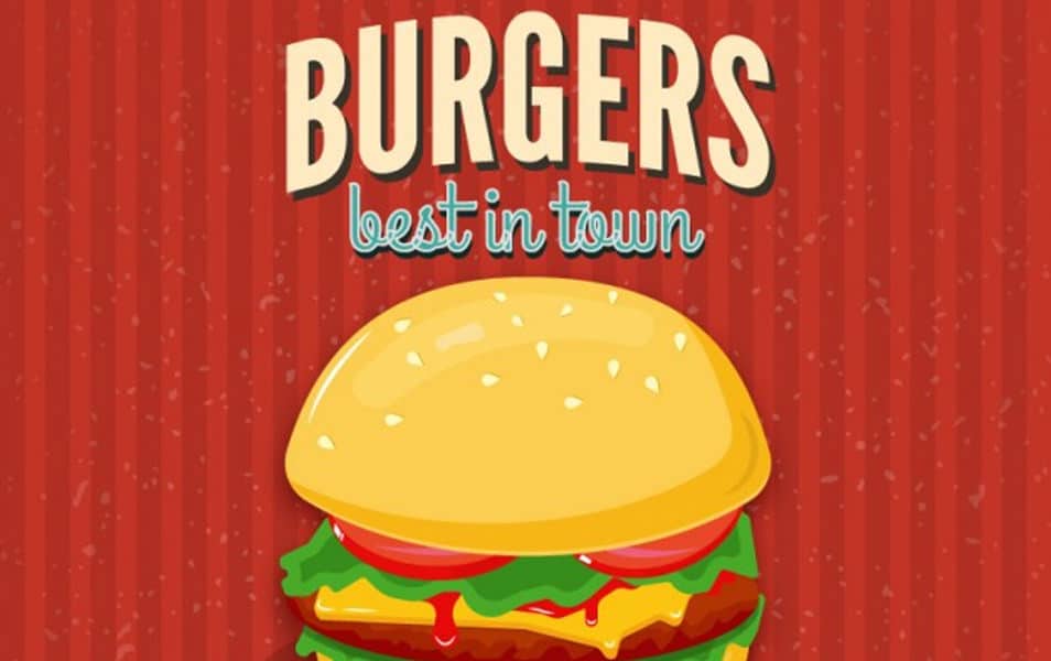 Burger restaurant poster