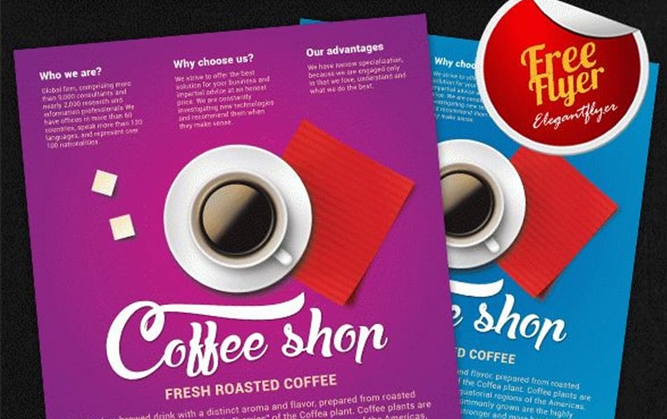 Coffee Shop – Free Flyer PSD Template + Facebook Cover