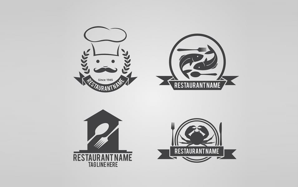 Collection of restaurant logos