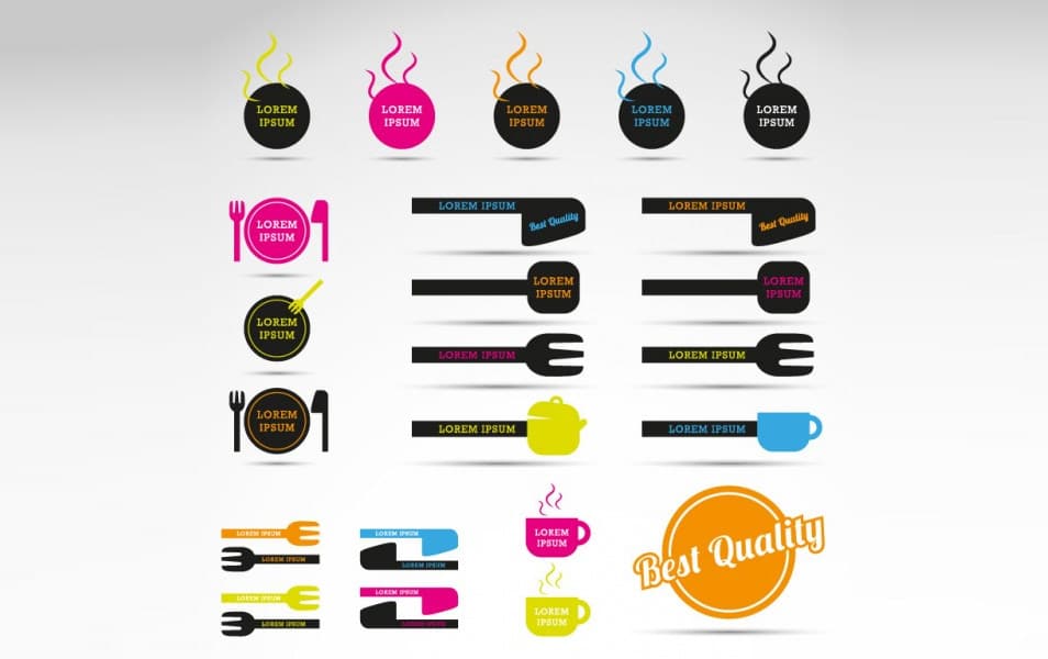 Colorful Restaurant Logos