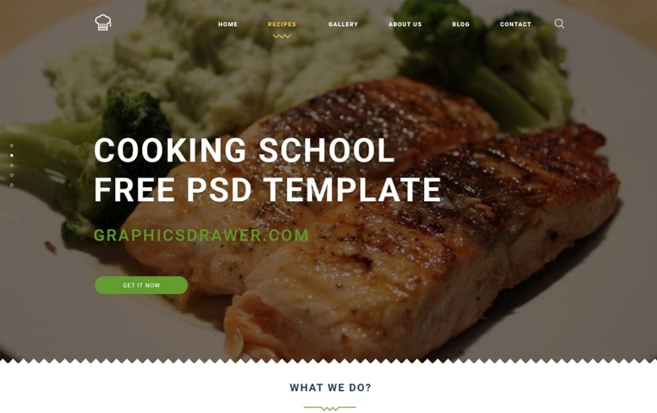 Cooking School – FREE PSD Template