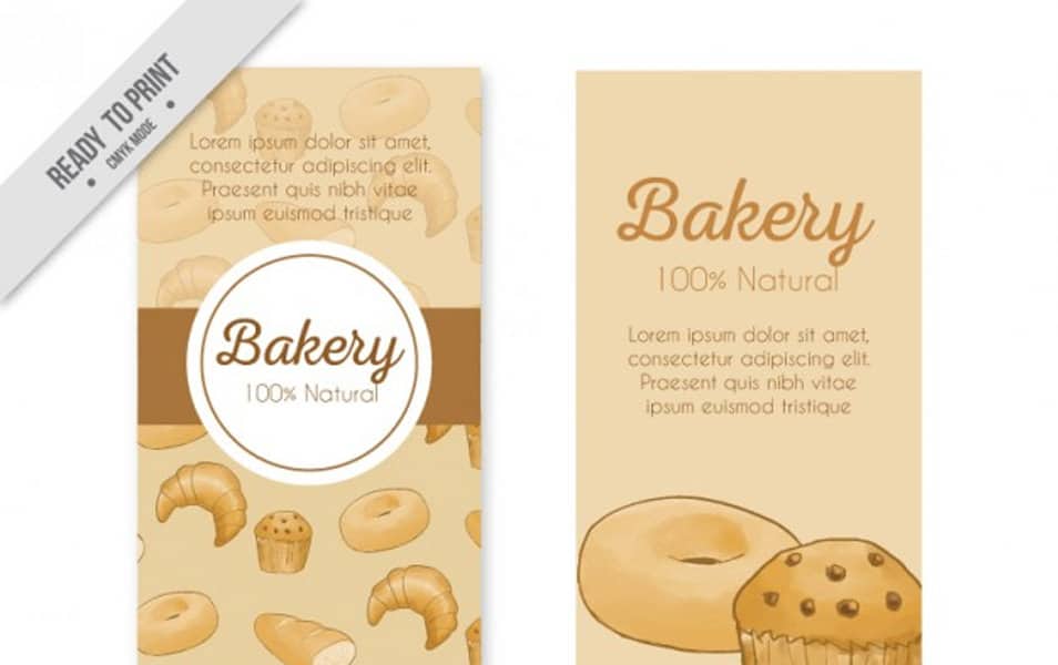 Delicious bakery products banners