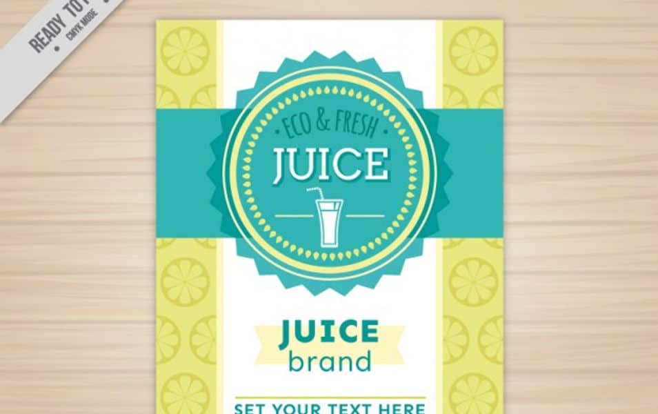 Eco and fresh juice poster