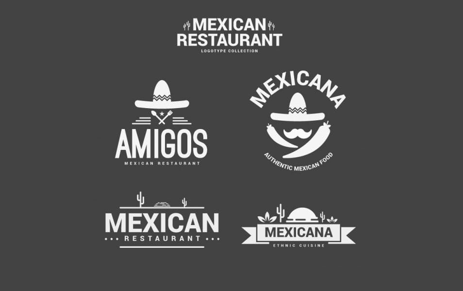 Elegant Mexican Restaurant Logo Templates