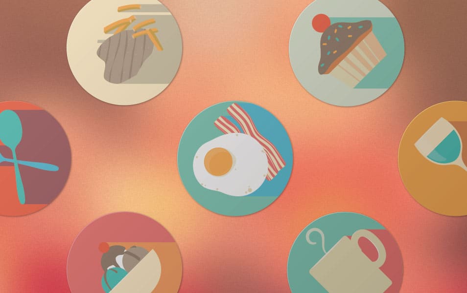 Flat Food Icons