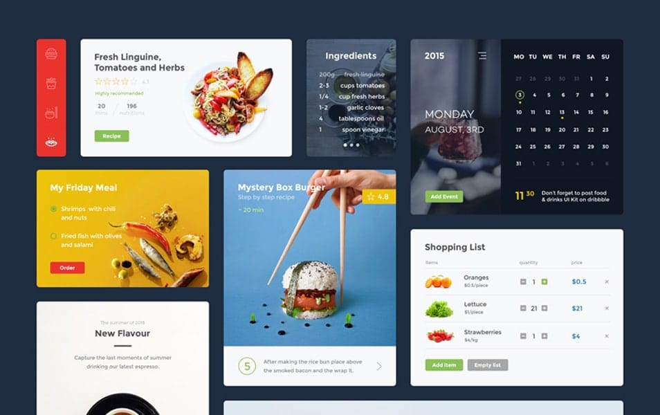 Food & Drink UI Kit (PSD)