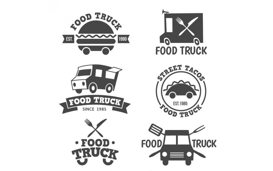 Food truck logo collection