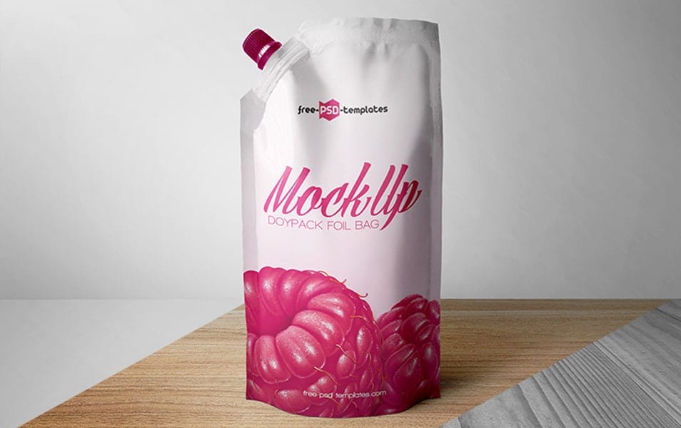 Free Doypack Foil Bag Mock-up