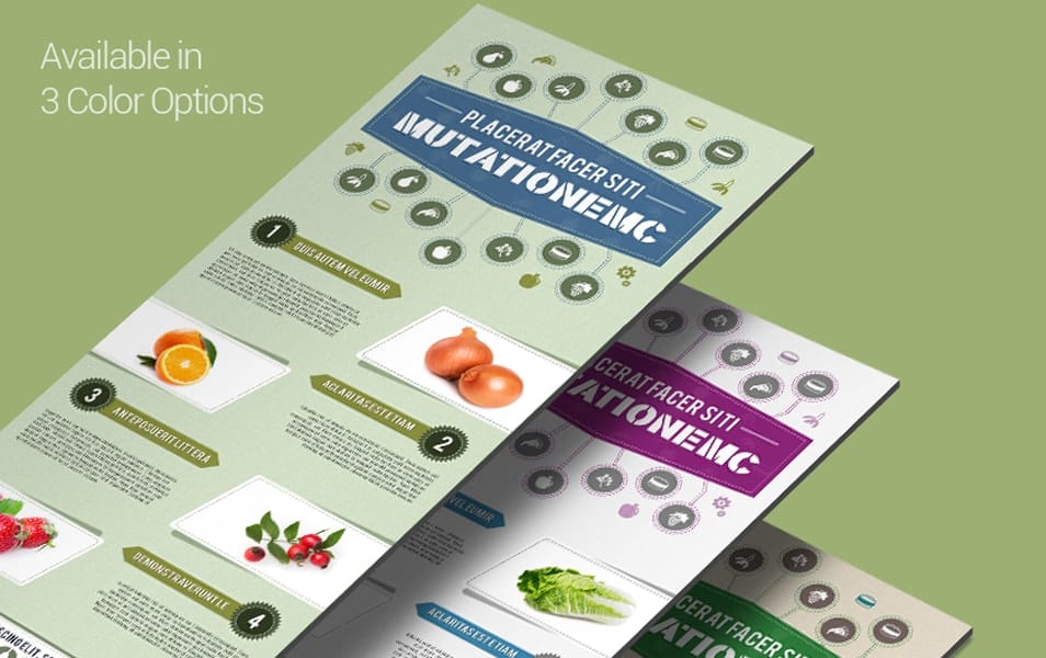 Free Infographics PSD Template in Food and Nutrition Theme