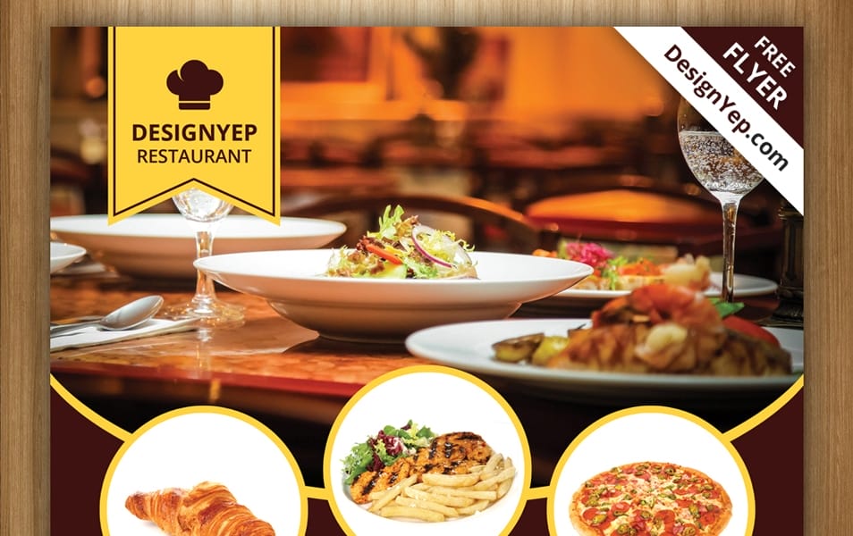 Free Restaurant Flyer PSD Template