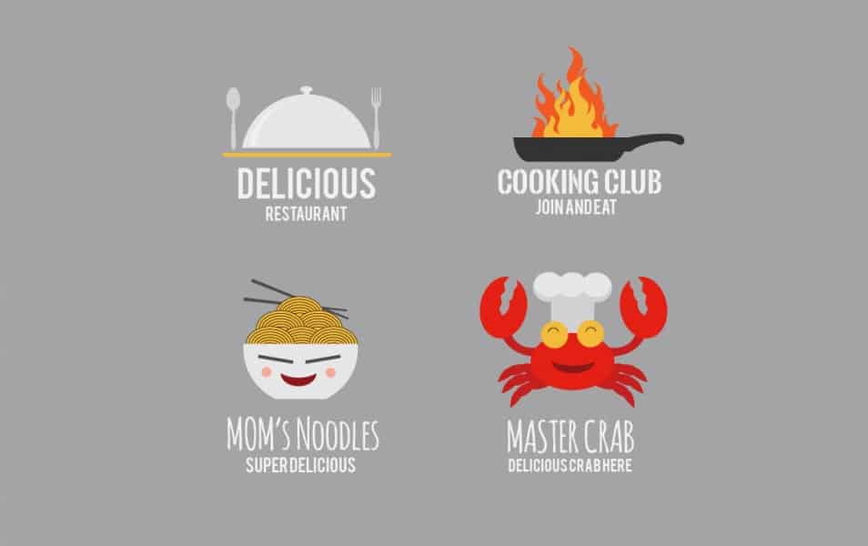 Funny restaurant logo templates