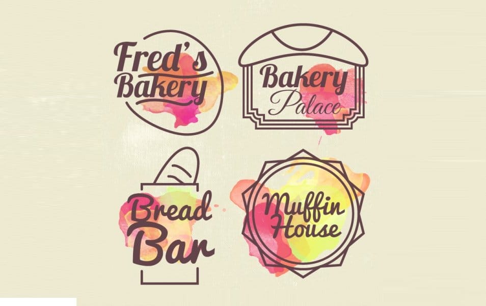 Hand drawn Bakery Badges