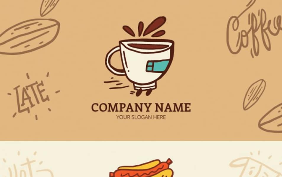 Hand drawn food truck and coffee banners