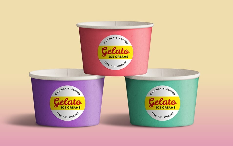 Ice Cream Cups PSD