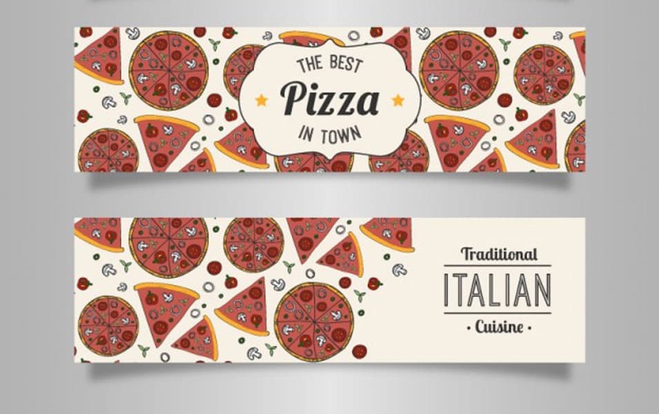Italian pizza banners