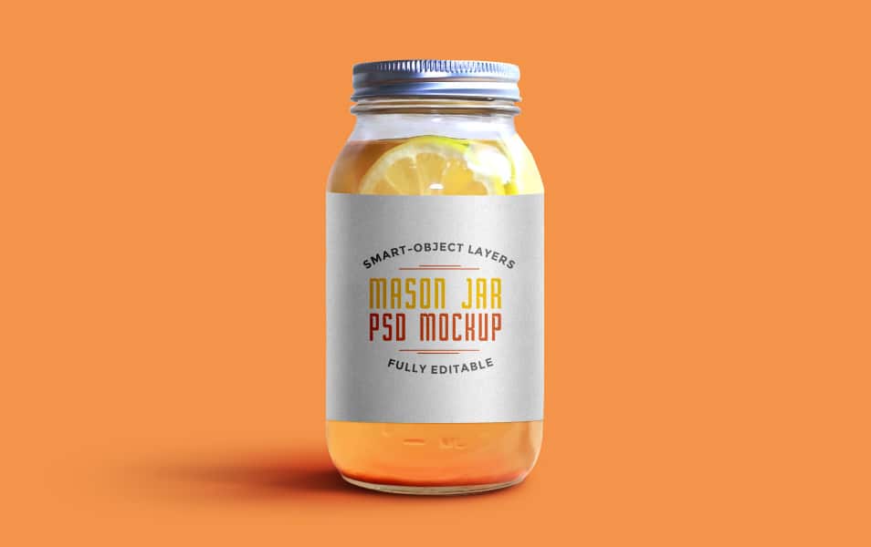 Mason Jar Mockup PSD