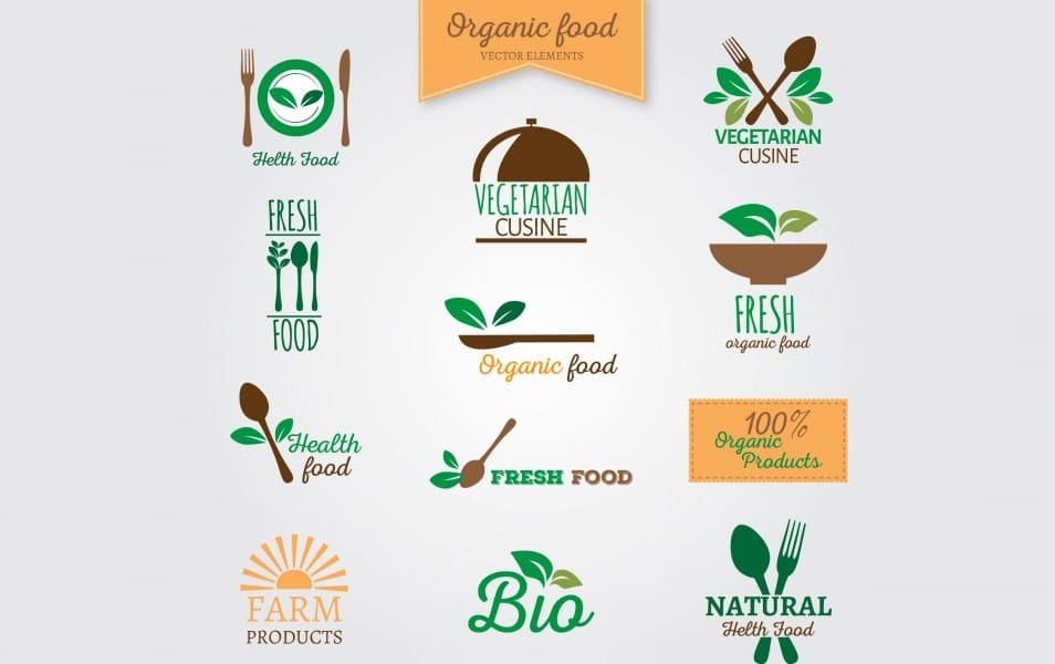 Organic food logos