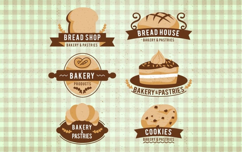 Pack of Beautiful Baked Products Badges