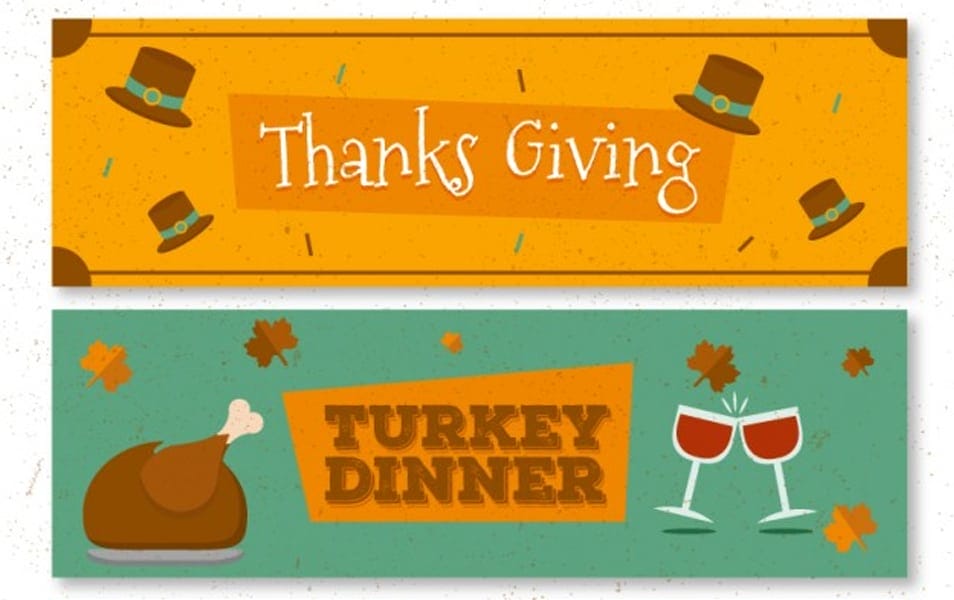 Pack of thanksgiving banners