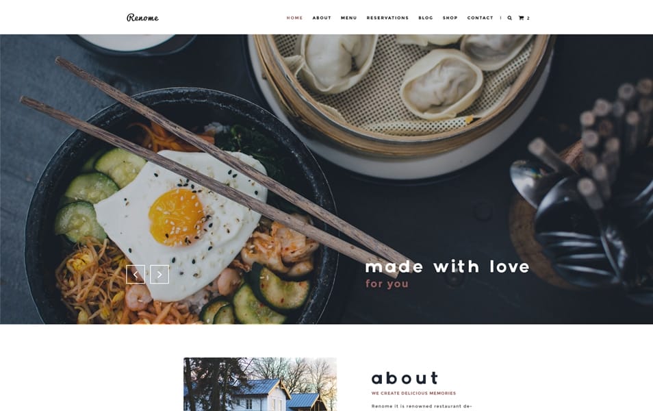 Renome – Free PSD Restaurant Template