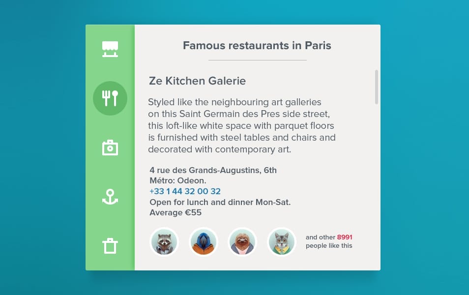 Restaraunt Widget