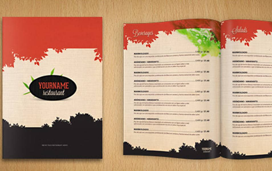 Restaurant Menu PSD Template