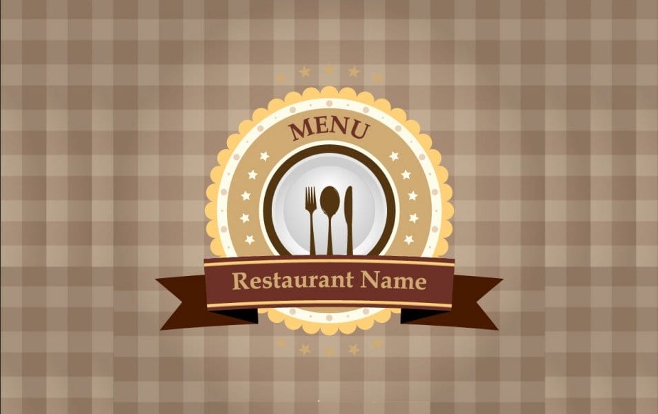Restaurant brand ribbon template