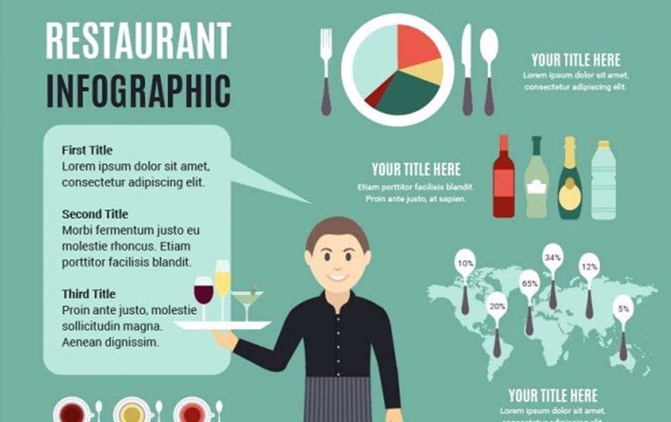 Restaurant infography template