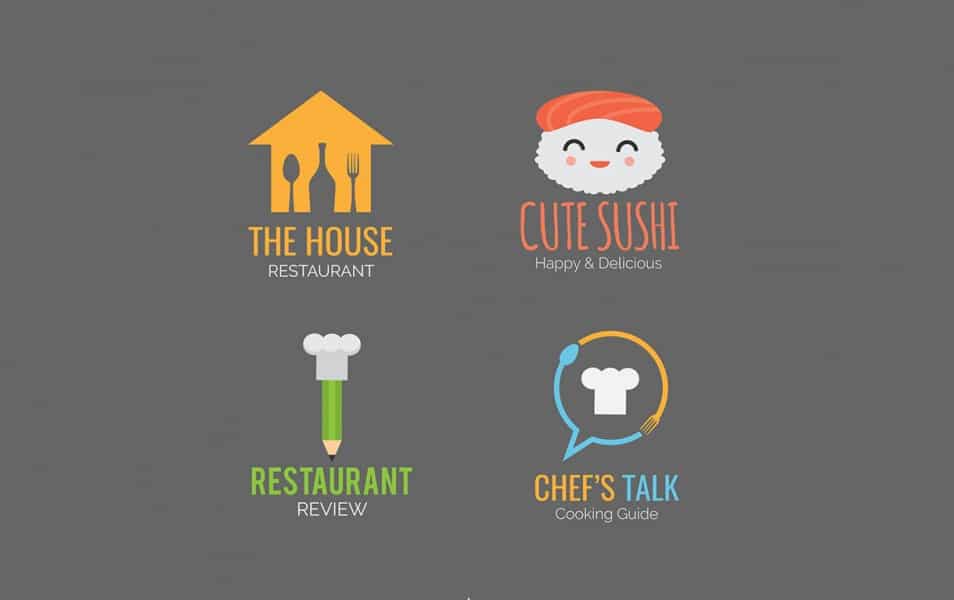 Restaurant logo pretty templates pack