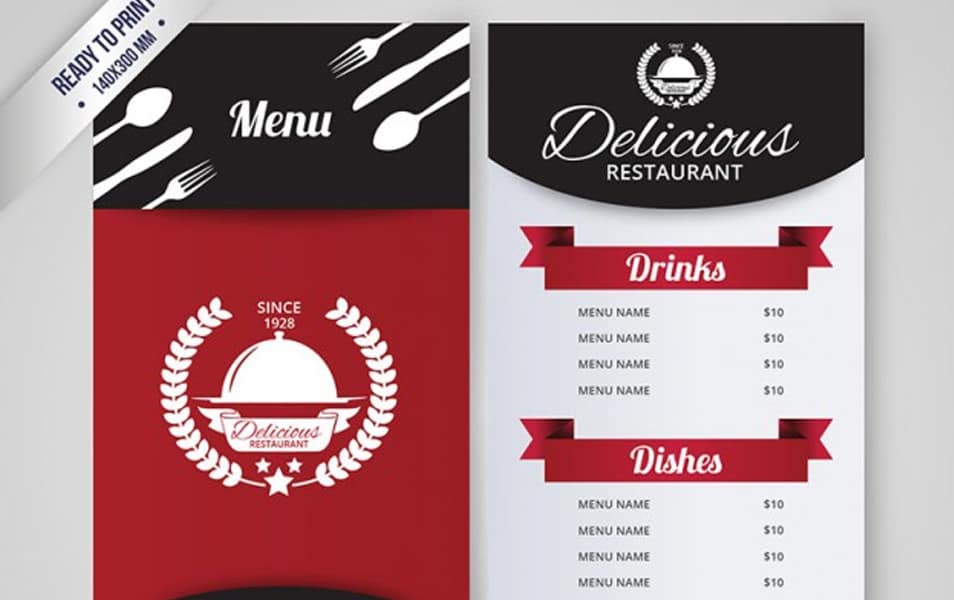 Restaurant menu template