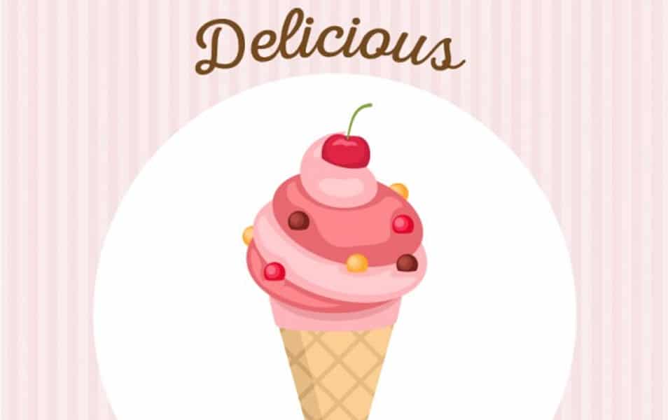 Retro Home-made Ice Cream Poster Design