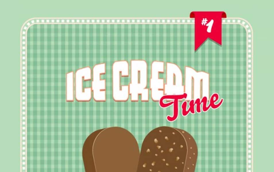 Retro Ice Cream Poster Design