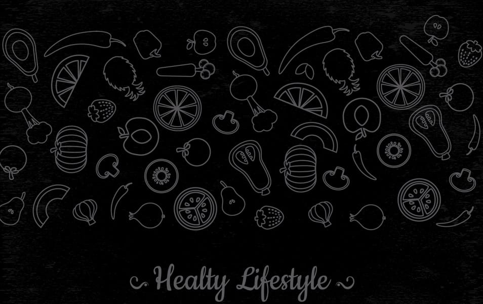 Thin line vegetables banner