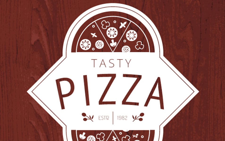Vintage pizza logo