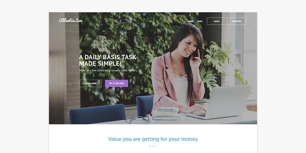 Free Corporate and Business Web Templates PSD 21 Atlantix-Zen