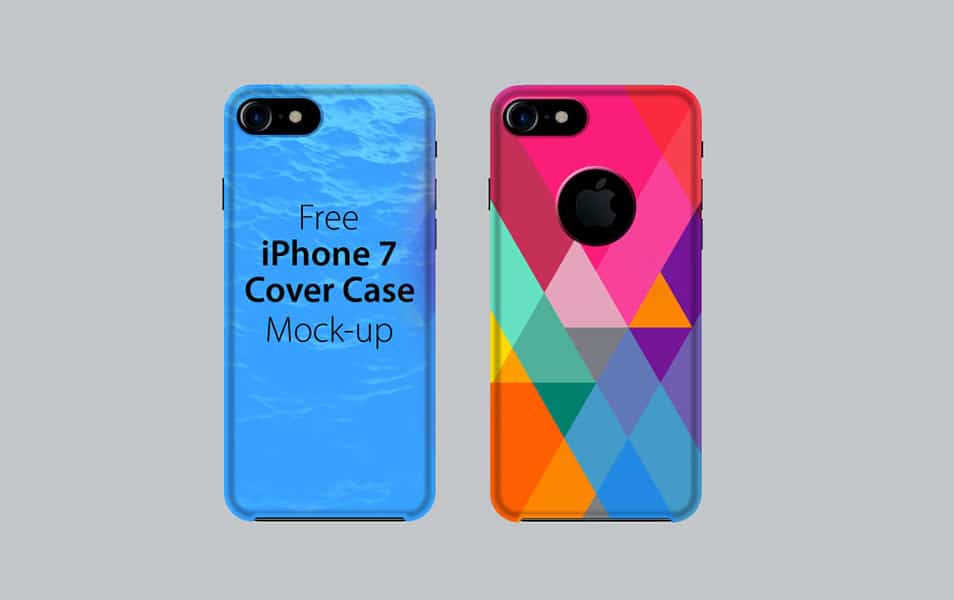 50+ iPhone 7 Mockup Design Templates 90 Free Apple iPhone 7 Back Cover Case Mock-up PSD