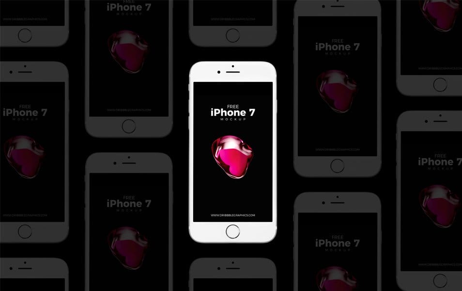 Free iPhone 7 Mockup PSD For Presentation