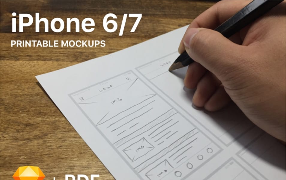 50+ iPhone 7 Mockup Design Templates 91 iPhone 6/7 Printable Mockups