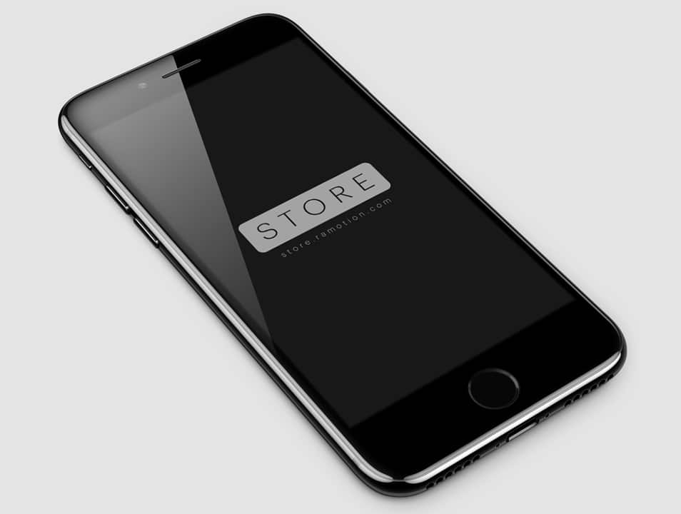 50+ iPhone 7 Mockup Design Templates 50 iPhone 7 Jet Black Free Mockup PSD