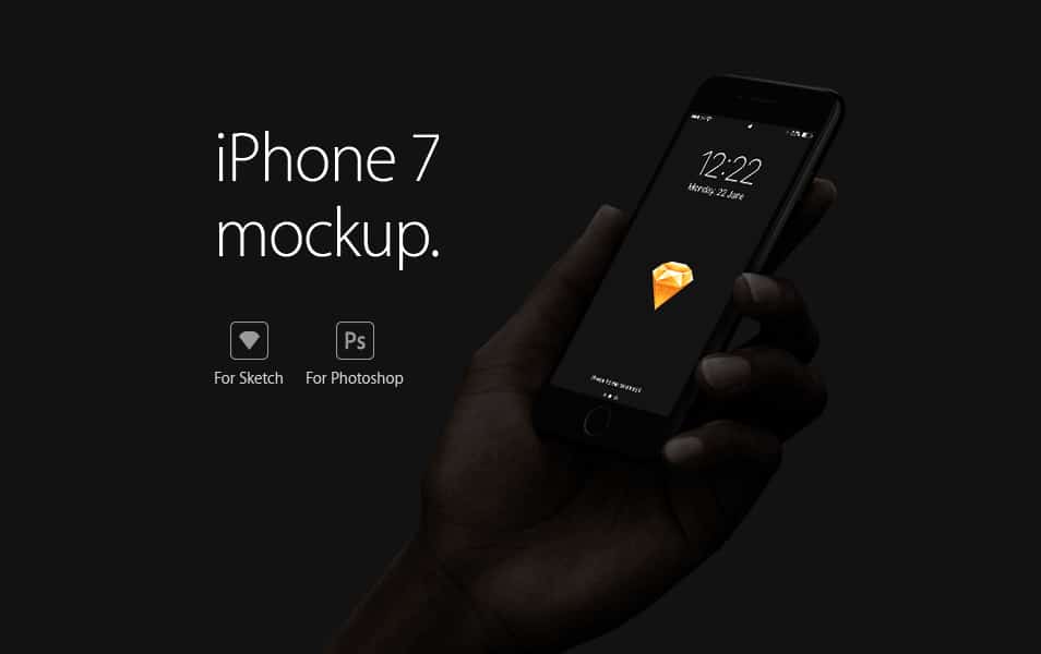 50+ iPhone 7 Mockup Design Templates 44 iPhone 7 Mockup for Sketch and Photoshop