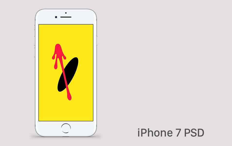 50+ iPhone 7 Mockup Design Templates 42 iPhone 7 Silver PSD