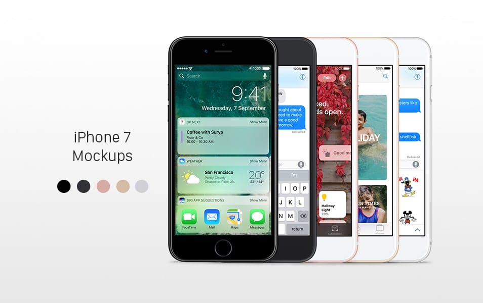 50+ iPhone 7 Mockup Design Templates 71 iPhone 7 Sketch Mockups