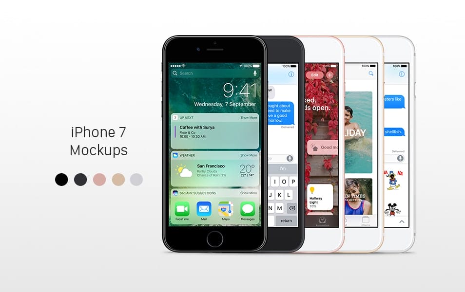 iPhone 7 Sketch Mockups