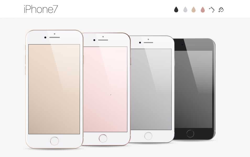 50+ iPhone 7 Mockup Design Templates 37 iPhone7 free illustrator mockup