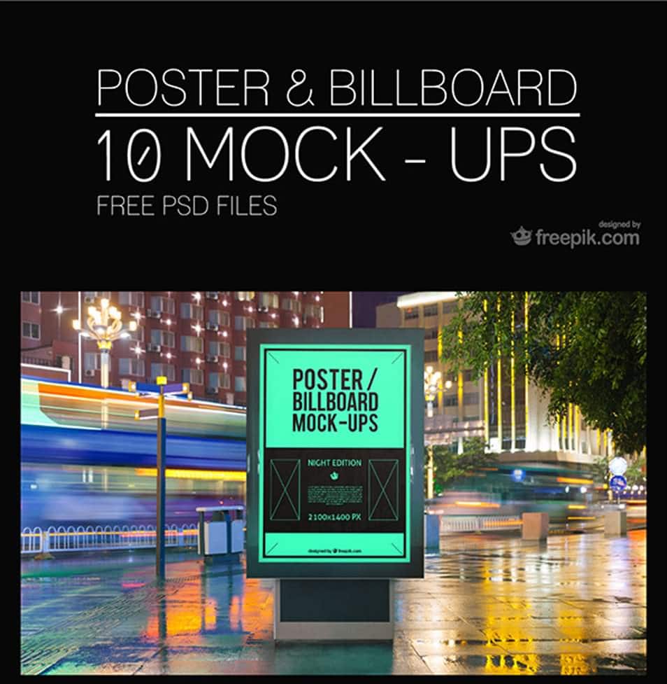 10 Urban Poster Billboard MockUps