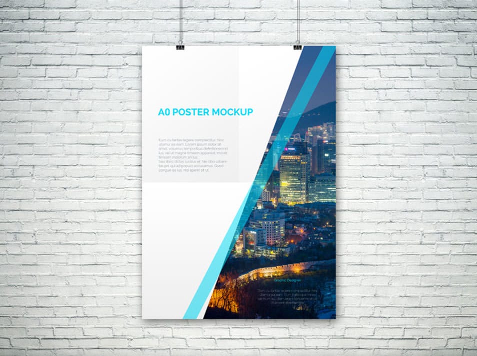 A0 PSD Poster Mockup