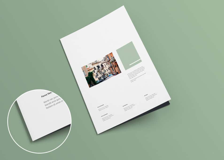 A4 Bifold Brochure Mockup