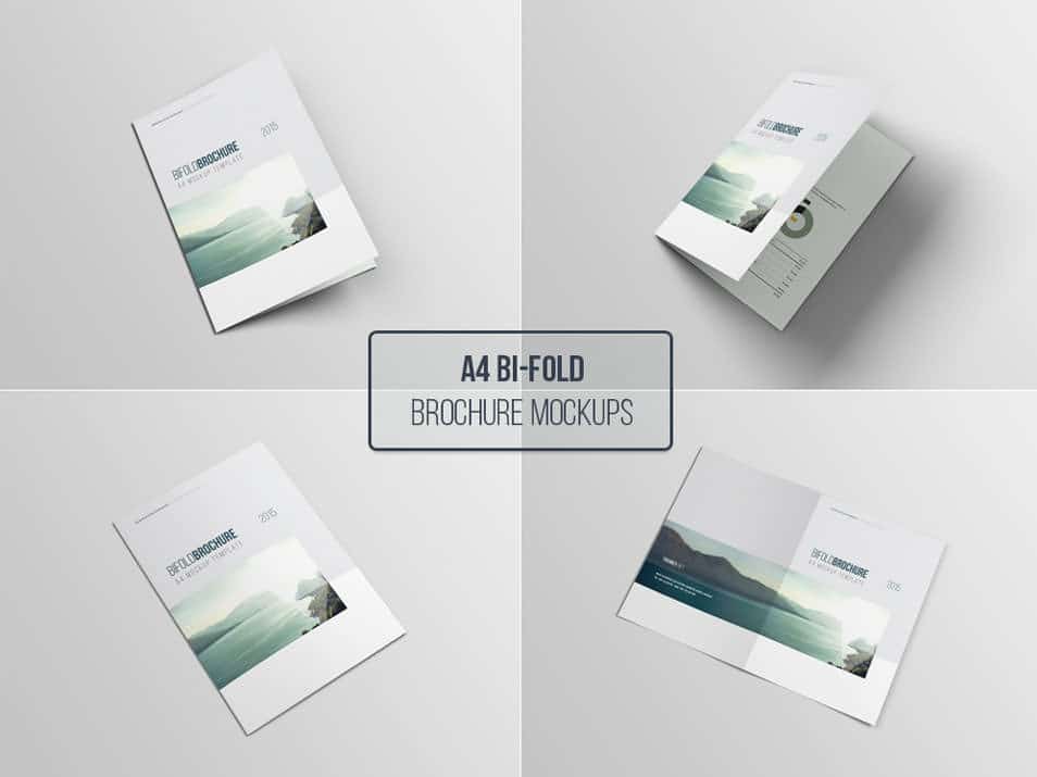 The Ultimate Collection of 2000+ Free Mockup Templates PSD Designs 364 A4 Bifold Brochure Mockup