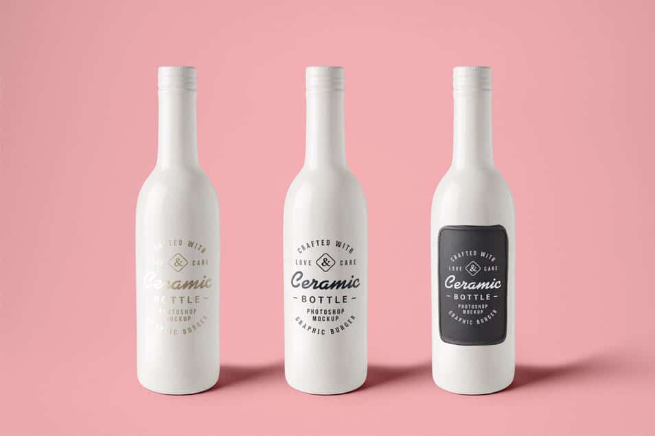 The Ultimate Collection of 2000+ Free Mockup Templates PSD Designs 547 Ceramic Bottles PSD MockUp